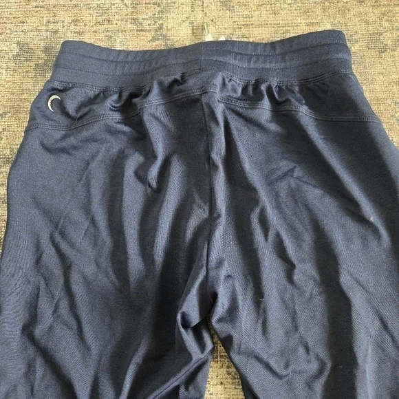 Zyia Active Cozy Jogger Pants Heathered Blue Black White Drawstrig Elastic Waist - Picture 2 of 8